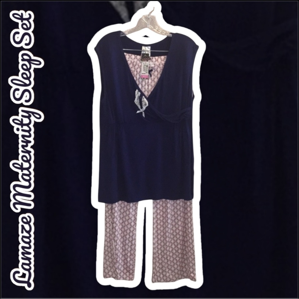 Lamaze Maternity 2pc Sleeveless Sleep Pant Set Sz XL NWT